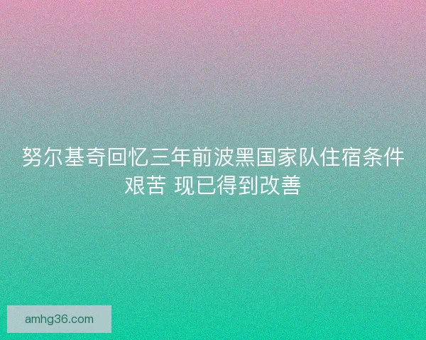 努尔基奇回忆三年前波黑国家队住宿条件艰苦 现已得到改善